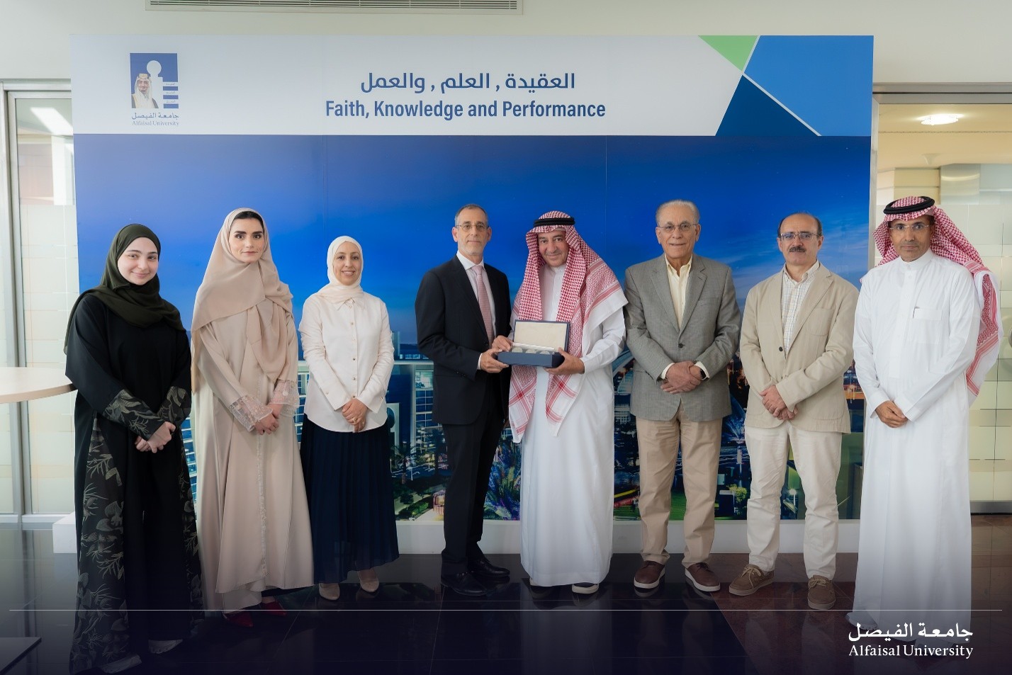 Representatives of Alfaisal University and HEC Paris, Doha